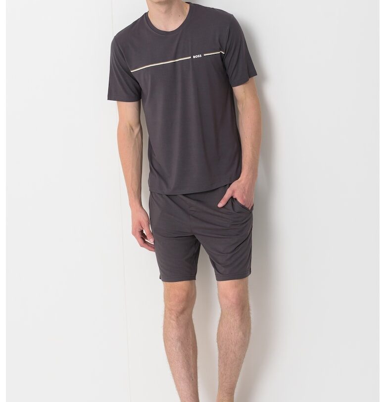 Къса пижама с лого на гърдите BOSS