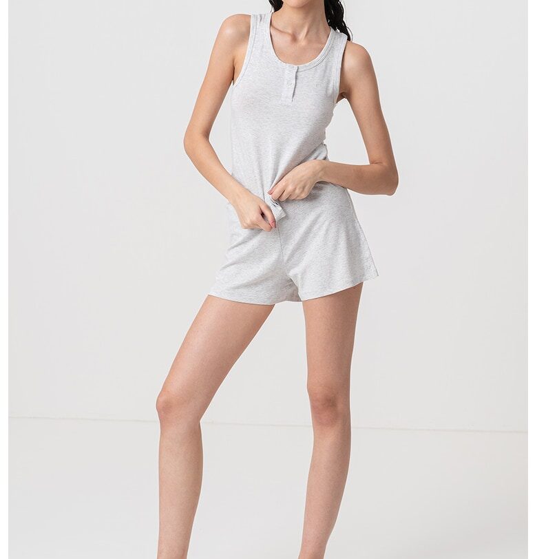 Къса пижама с органичен памук и модал Tommy Hilfiger