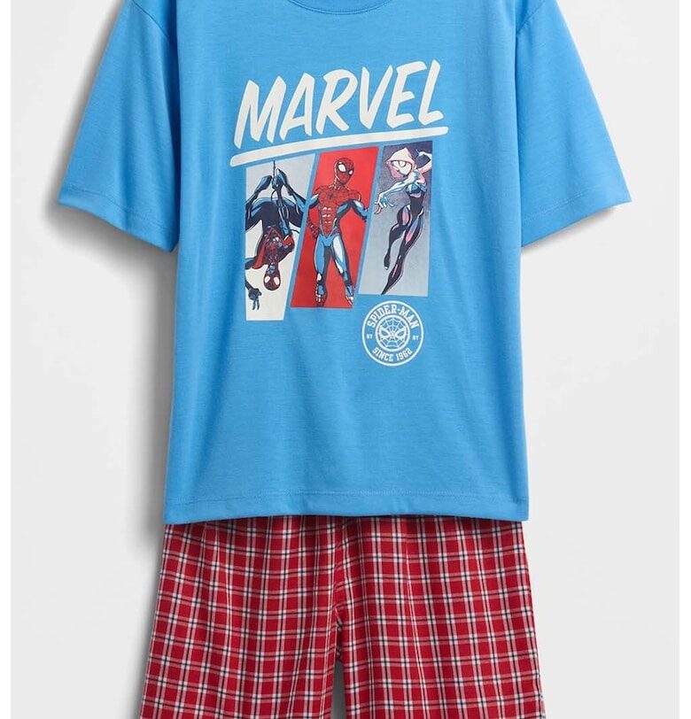 Къса пижама с шарка на Spiderman GAP