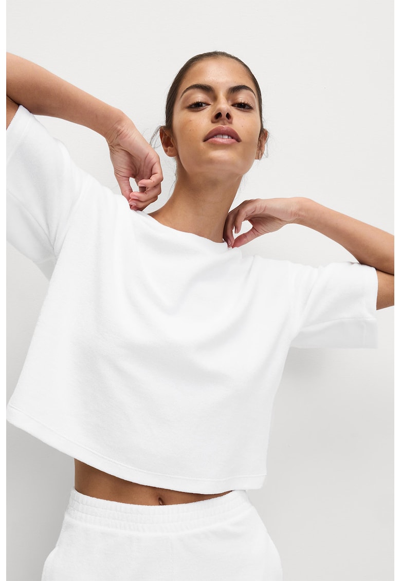 Къса плюшена тениска Marks  Spencer