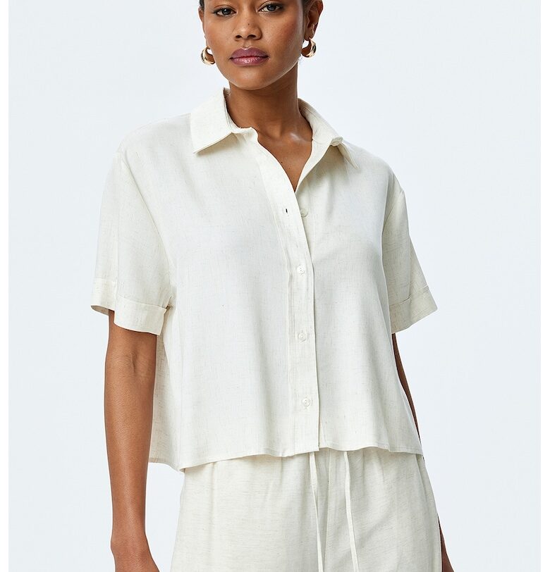 Къса риза с лен KOTON