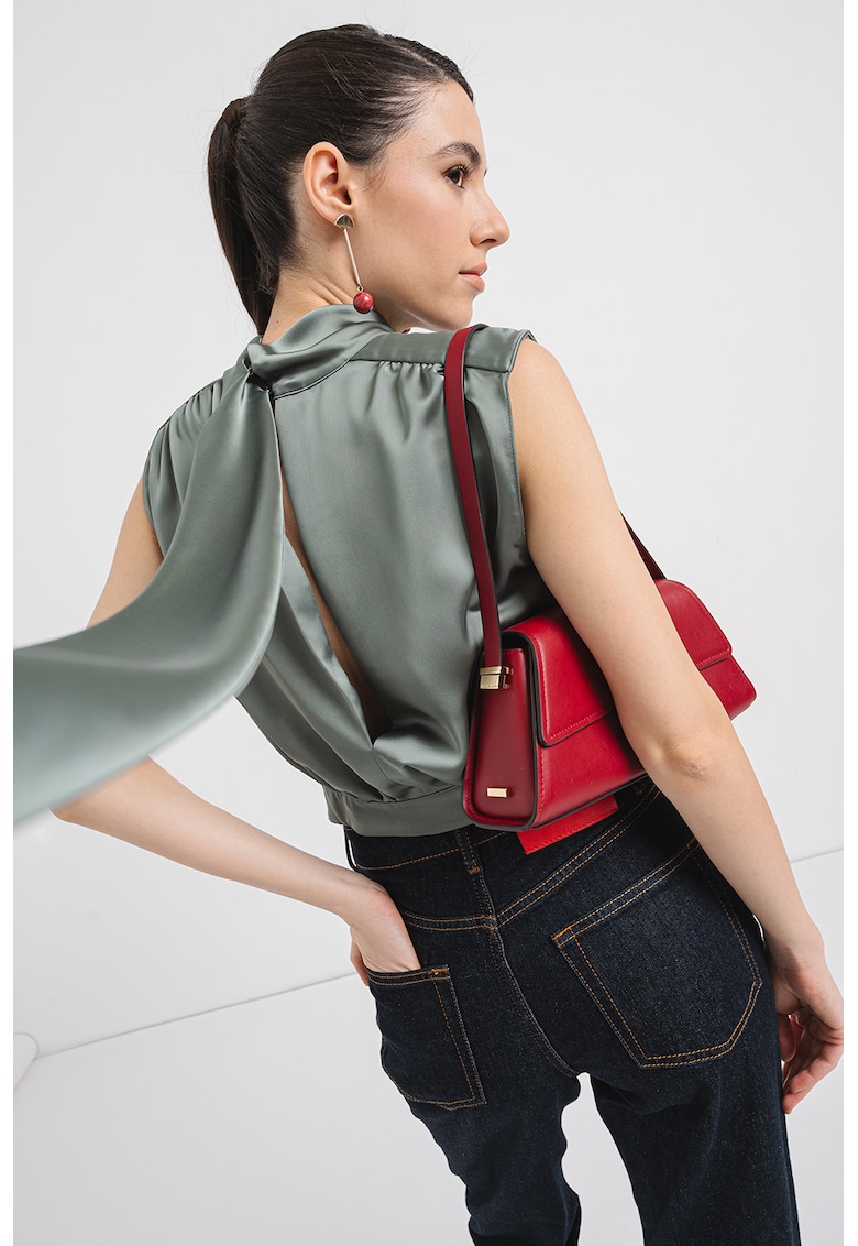 Къса сатинирана блуза Canile HUGO