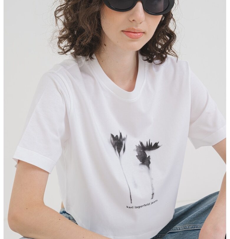 Къса тениска от органичен памук KARL LAGERFELD JEANS