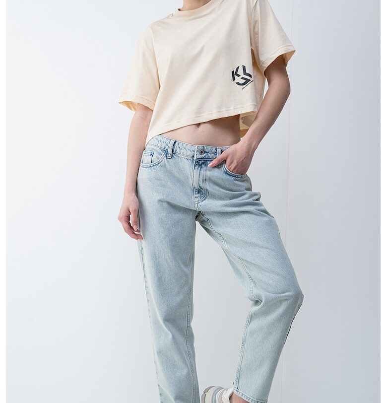 Къса тениска от органичен памук KARL LAGERFELD JEANS