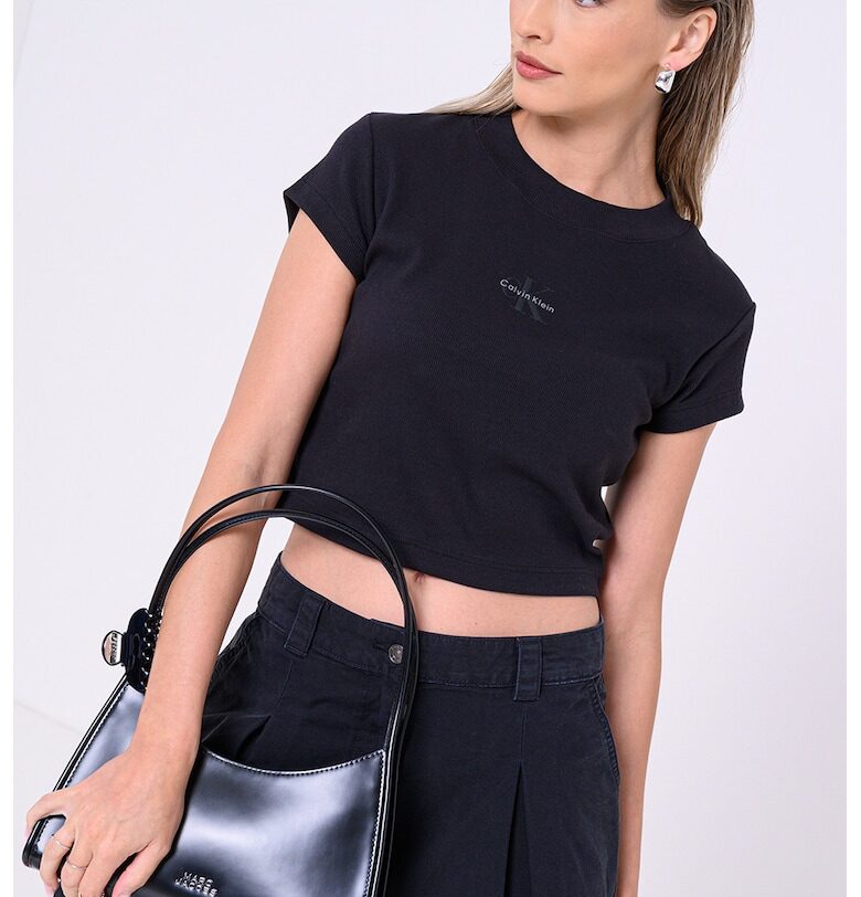 Къса тениска с лого CALVIN KLEIN JEANS