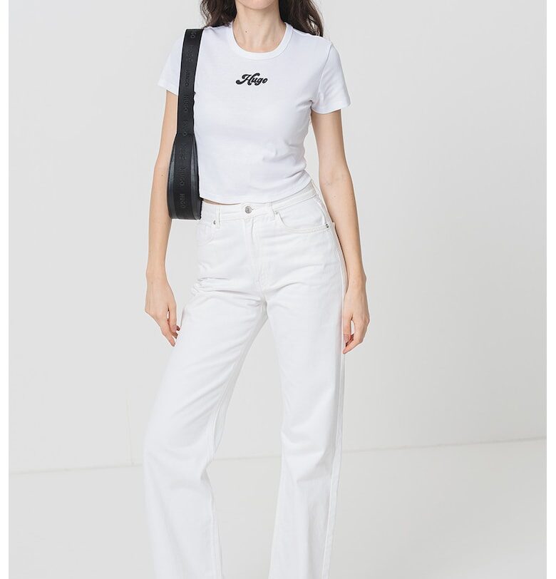 Къса тениска с лого HUGO