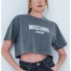 Къса тениска с лого Moschino Jeans