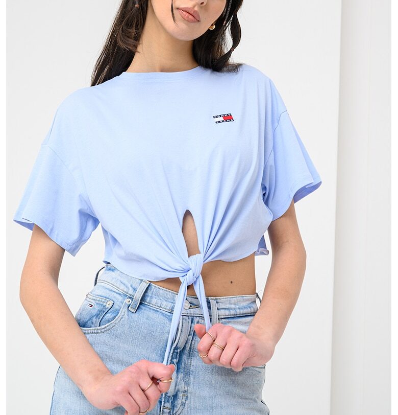 Къса тениска с овално деколте Tommy Jeans