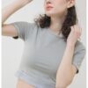 Къса фитнес тениска с лого CALVIN KLEIN