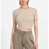 Къса фитнес тениска с лого GUESS