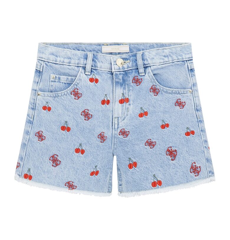 Къси дънки с бродерия GUESS KIDS