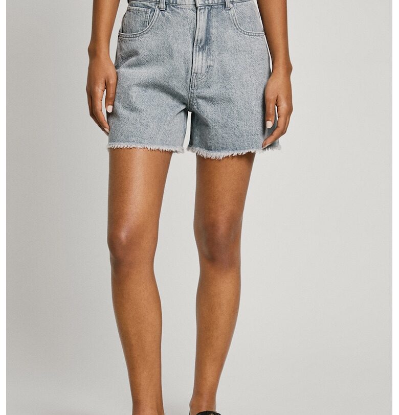 Къси дънки с незавършен подгъв Pepe Jeans London