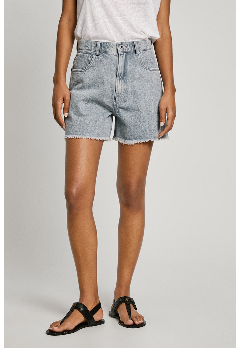 Къси дънки с незавършен подгъв Pepe Jeans London