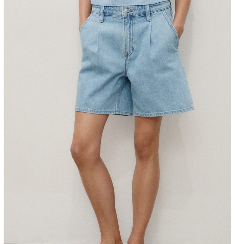 Къси дънки с широк крачол Mango