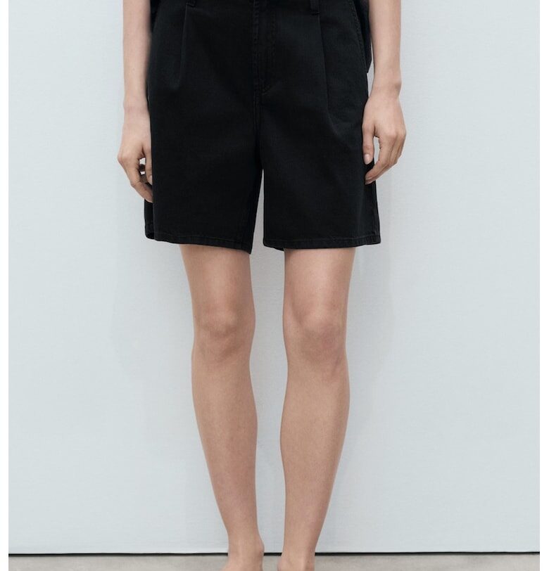 Къси разкроени дънки Mango