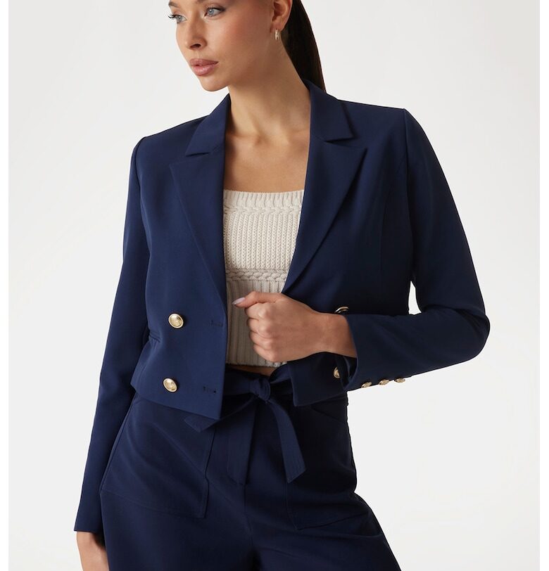 Късо сако с контрастни копчета GUESS