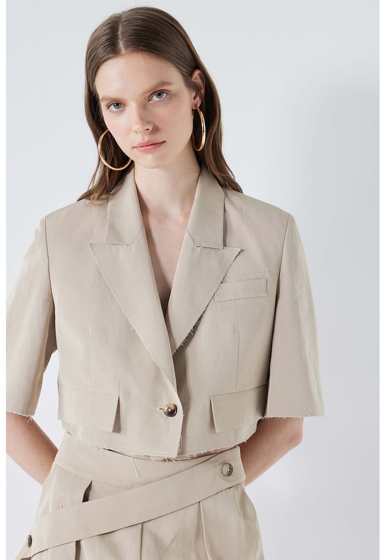 Късо сако с лен - без подгъв Ipekyol