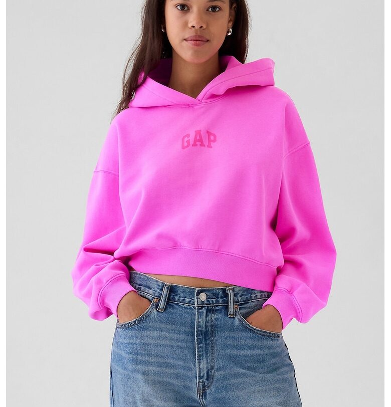 Късо худи с лого GAP
