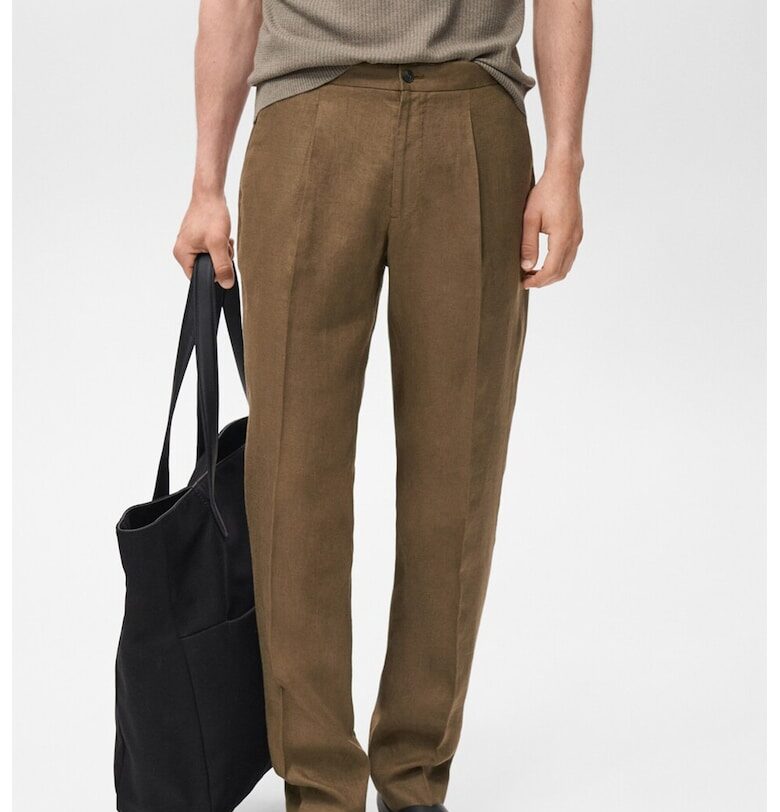 Ленен слим панталон Salerno Mango