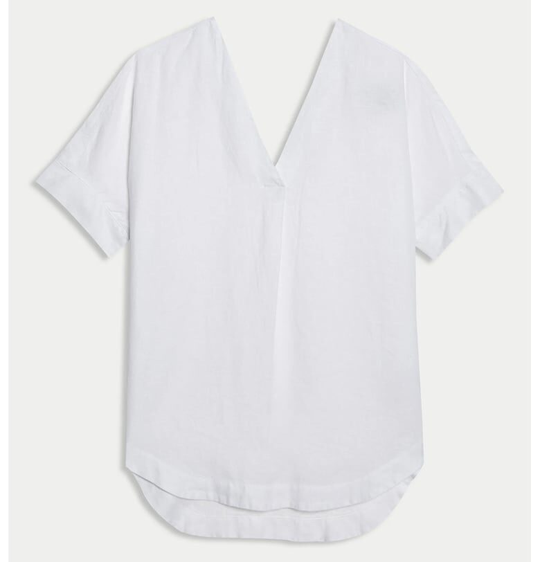 Ленена блуза с шпиц Marks  Spencer