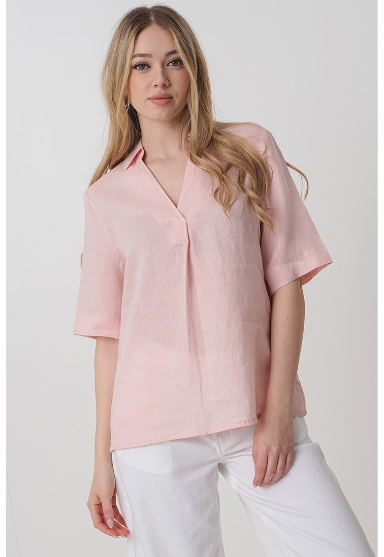 Ленена блуза с шпиц United Colors of Benetton