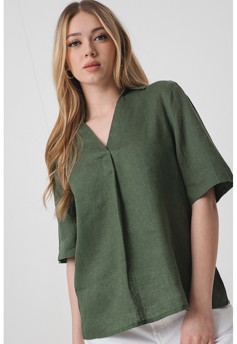 Ленена блуза с шпиц United Colors of Benetton