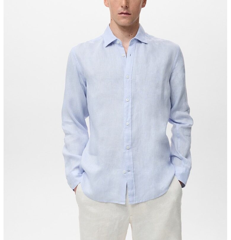 Ленена риза без шарка Mango