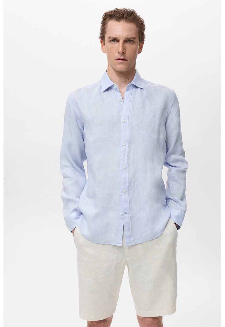 Ленена риза без шарка Mango