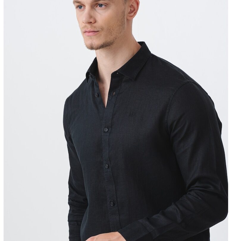 Ленена риза със стандартна кройка ARMANI EXCHANGE