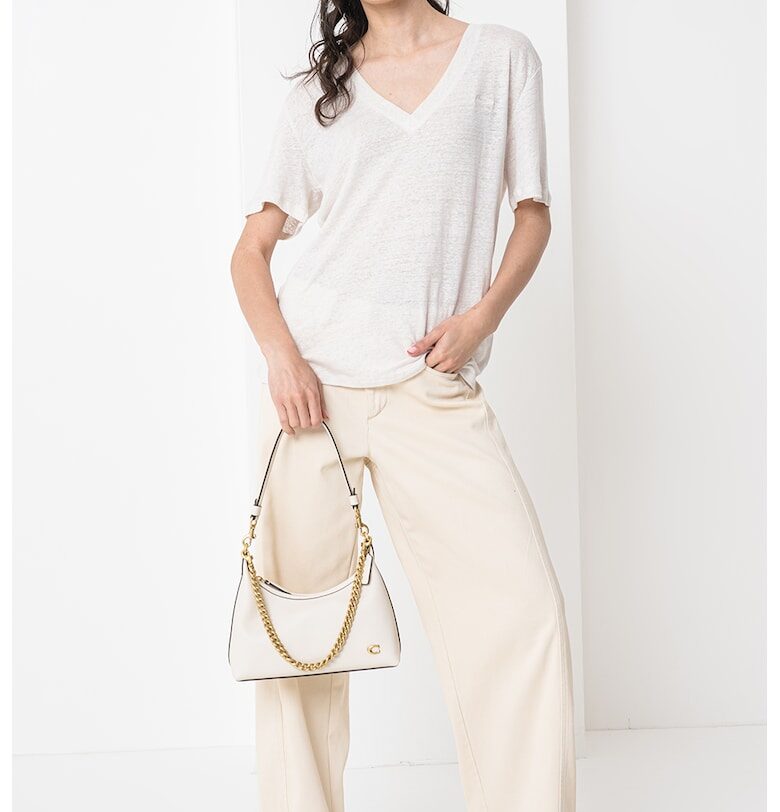 Ленена тениска Ela с шпиц BOSS