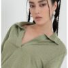 Ленена тениска с яка United Colors of Benetton