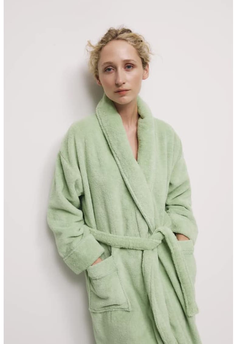 Мъхест халат за баня с връзка Marks  Spencer