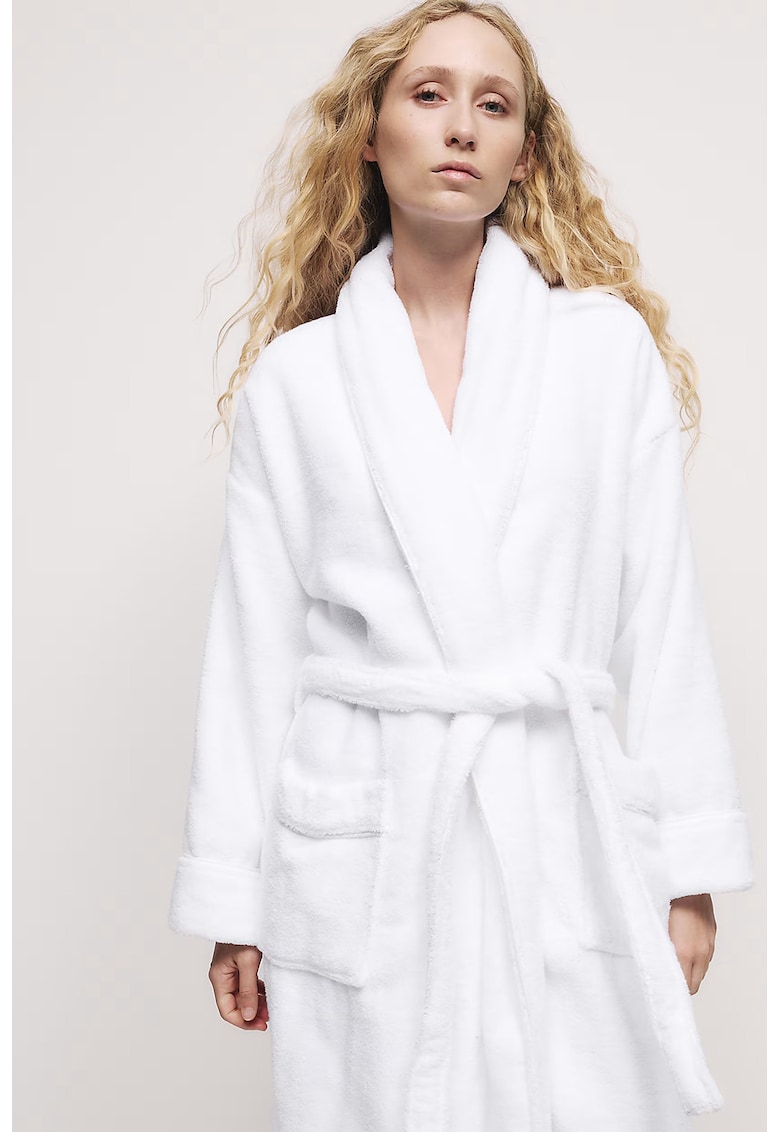 Мъхест халат за баня с връзка Marks  Spencer
