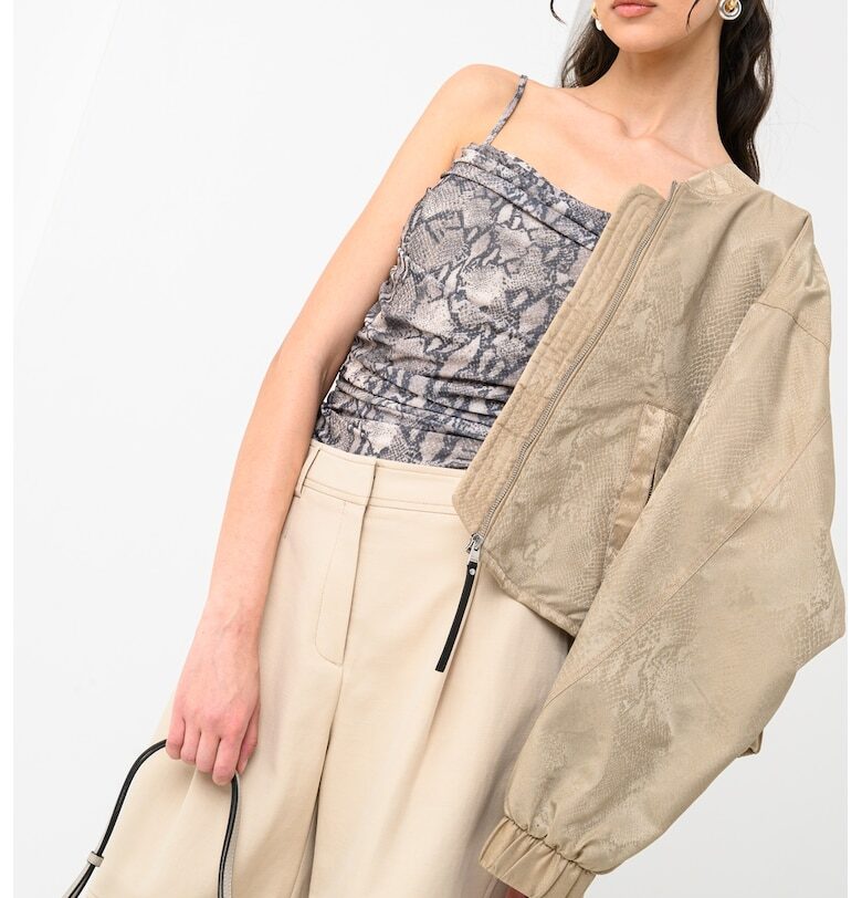 Набран топ с тънки презрамки HUGO