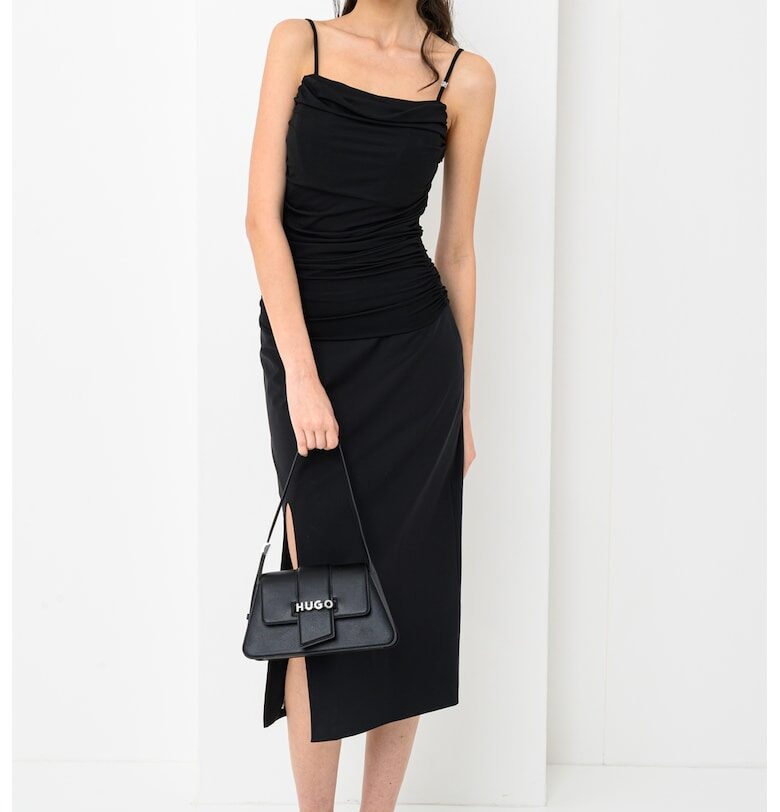 Набран топ с тънки презрамки HUGO