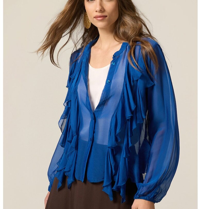 Надиплена риза с коприна Oltre