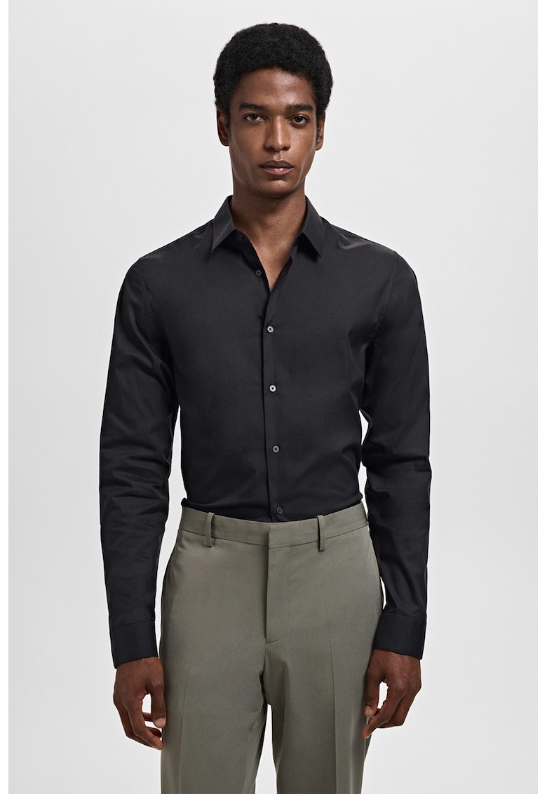 Официална риза с дълги ръкави Mango