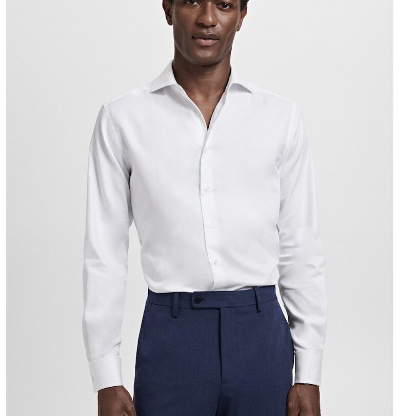 Официална риза с копчета на маншети Mango