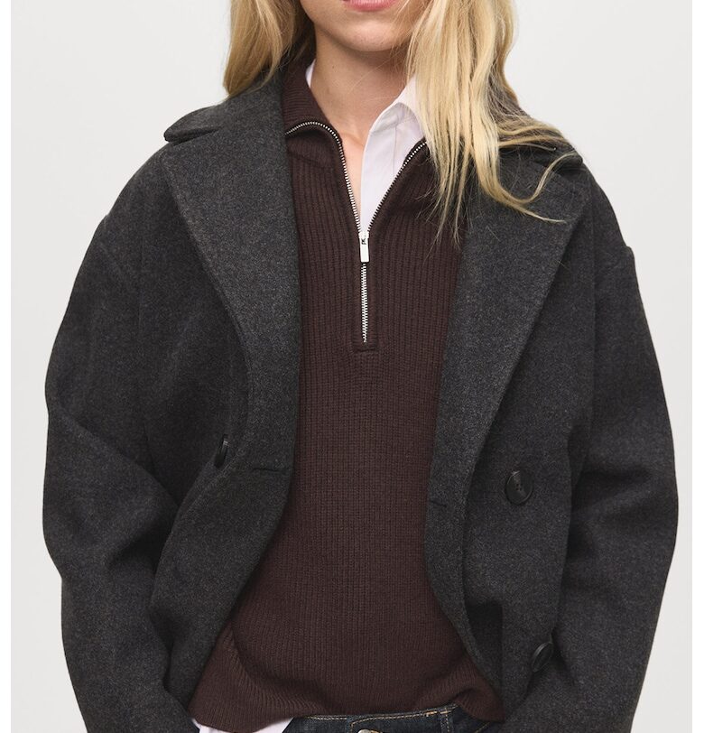 Палто с двуредно закопчаване Mango