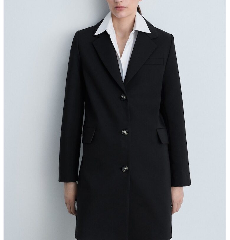 Палто с джобове с капаче Mango