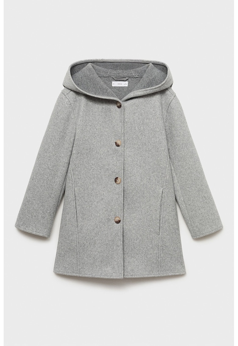 Палто с копчета и качулка Mango