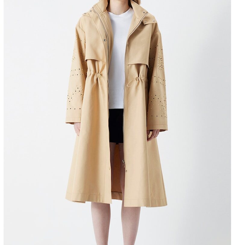 Палто с регулируема талия и перфорации Ipekyol