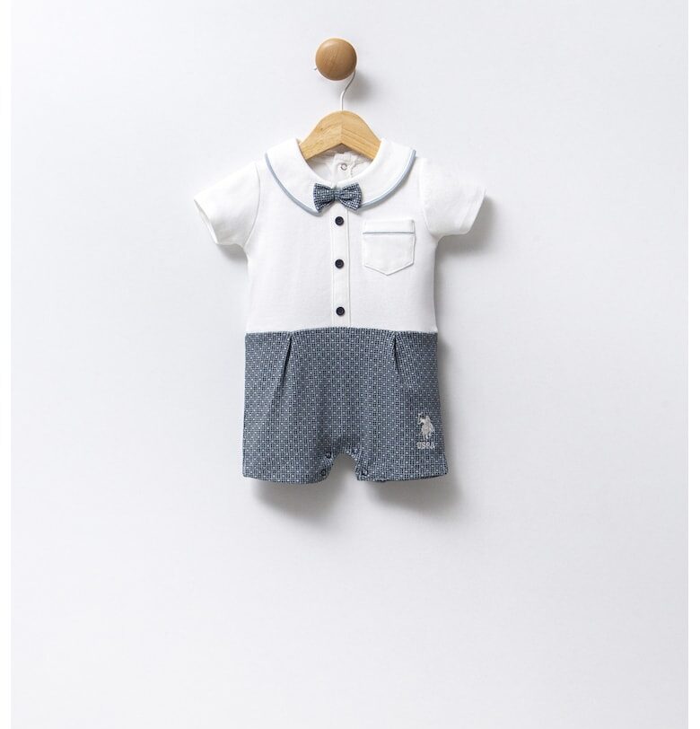 Памучен гащеризон с дизай н2 в 1 US Polo Assn