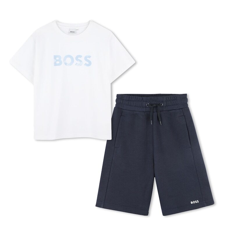 Памучен екип с лого BOSS Kidswear
