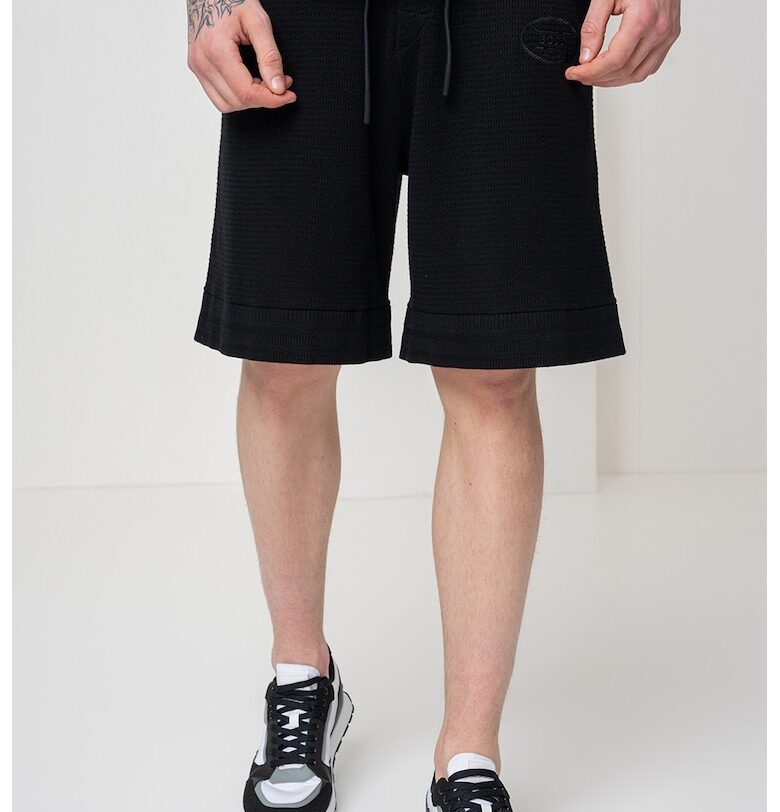 Памучен къс панталон Mesh Heritage с връзка BOSS