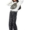 Памучен панталон с десен KARL LAGERFELD KIDS