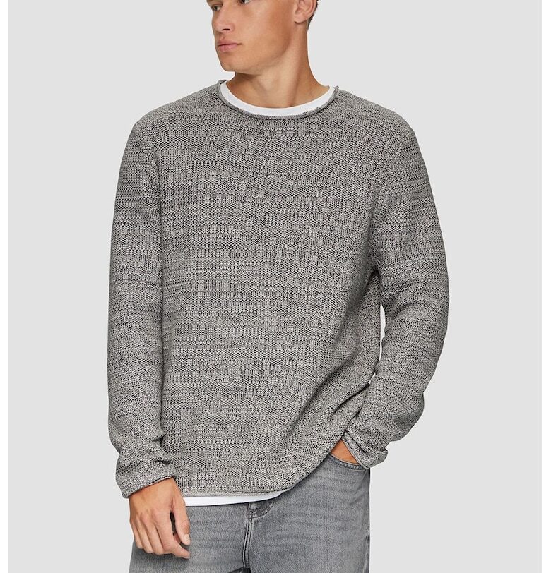 Памучен плетен пуловер QS