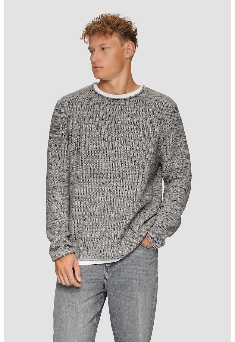 Памучен плетен пуловер QS