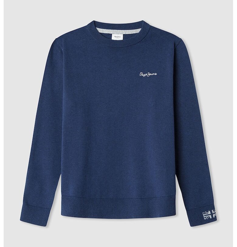 Памучен пуловер с лого Pepe Jeans London