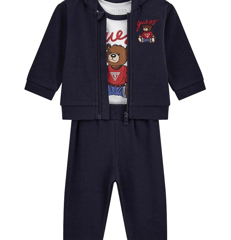 Памучен спортен екип с лого - 3 части GUESS KIDS